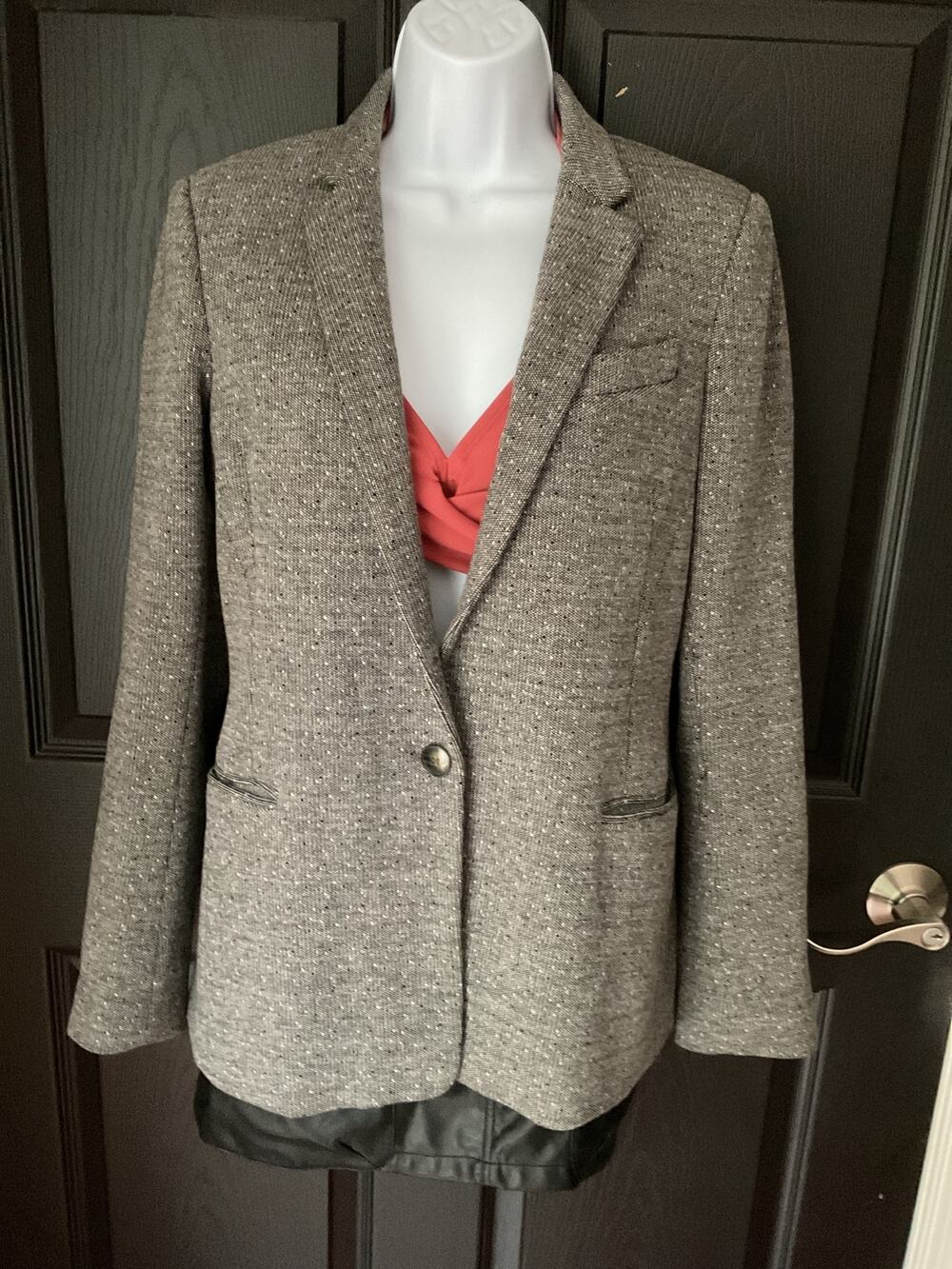 Theory - Tweed Single Breasted Jacket - size 10